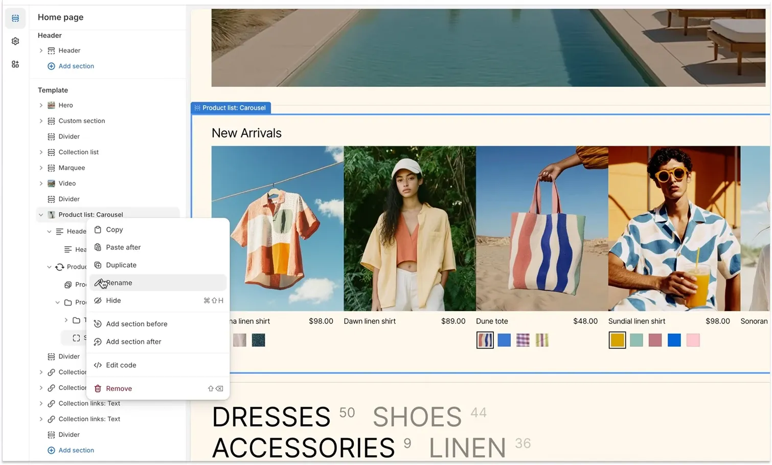 photo of Shopify dashboard