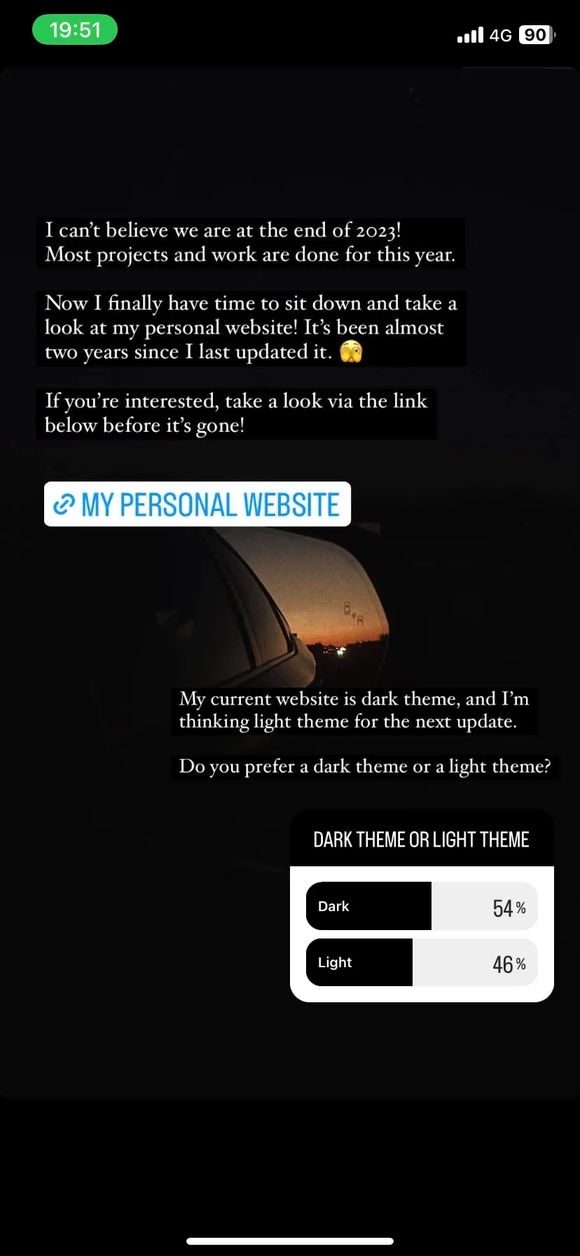 Instagram Dark Light Mode Poll