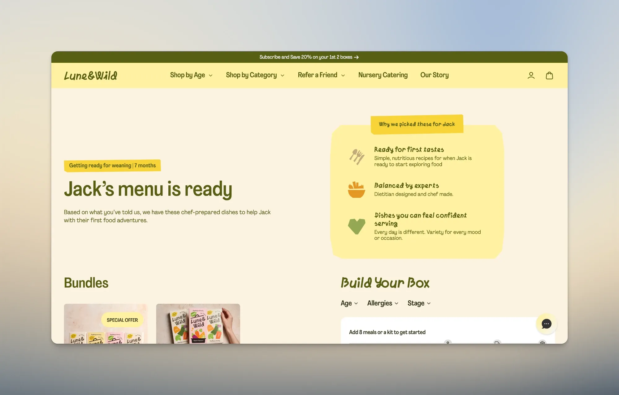 Lune & Wild Quiz Result Screenshot